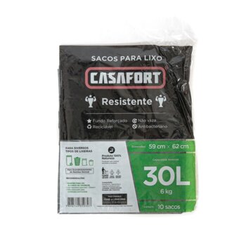 Saco De Lixo Dobrasil 30L Embalagem 10 Un