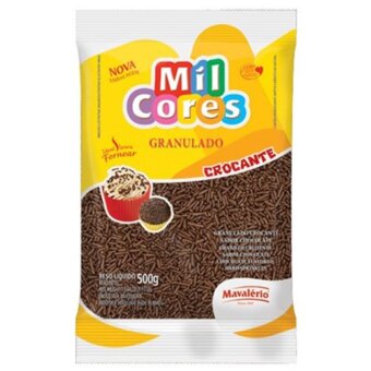 Confeito Mil Cores Chocolate Granulado Crocante Embalagem 500G