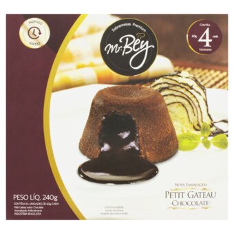 Petit Gateau Mr. Bey Chocolate Embalagem 240G