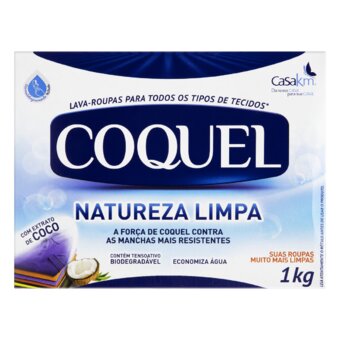 Lava Roupa Em Pó Coquel Natureza Limpa Caixa 1Kg