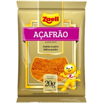Açafrão Zaeli Embalagem 20G