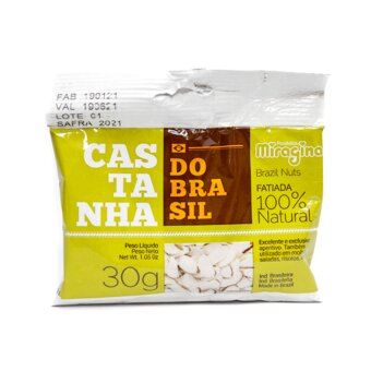 Castanha Brasil Miragina Sem Sal 30G