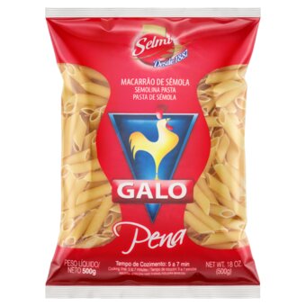 Macarrão De Sêmola Galo Pena Pacote 500G