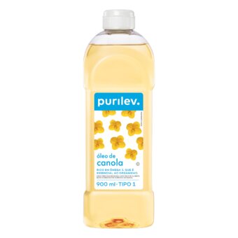 Óleo De Canola Purilev Pet 900Ml