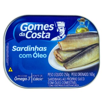 Sardinha Gomes Da Costa Óleo 250G