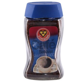 Café 3 Corações Descafeinado Vidro 50G