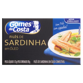 Sardinha Gomes Da Costa Filé Em Óleo Lata 125G