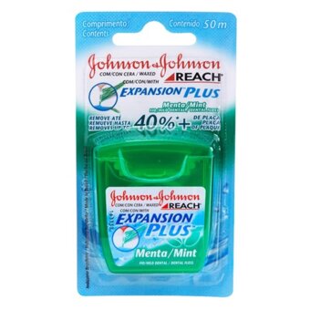 Fio Dental Johnson&Johnson Reach Expansion Plus Menta Embalagem 50M