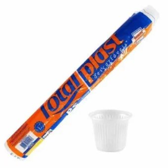 Copo Descartável TOTALPLAST 50ML 100UN Branco