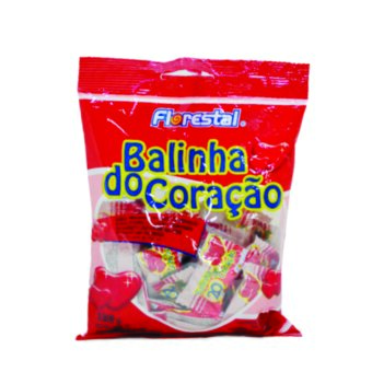 Bala De Coração Florestal Morango 108G