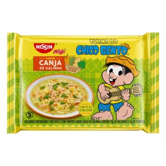 Macarrão Instantâneo Nissin Turma Do Chico Bento Canja De Galinha 75G