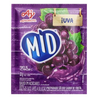 Refresco Em Pó Mid Uva 20G