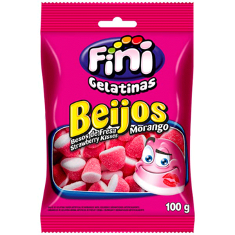 Bala Fini Beijos Morango 100g