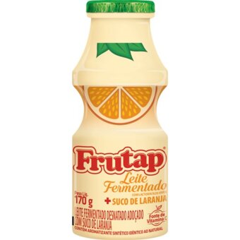 Leite Fermentado Frutap Com Suco De Laranja Embalagem 170G