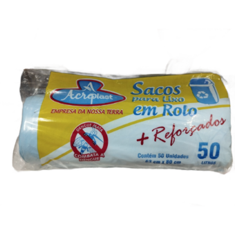 Saco De Lixo Acreplast Reforçado 50L 50Un