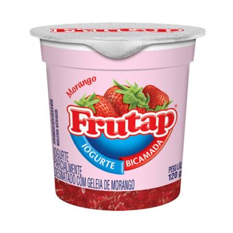 Iogurte Frutap Bicamada Morango Com Geléia De Fruta Embalagem 120G