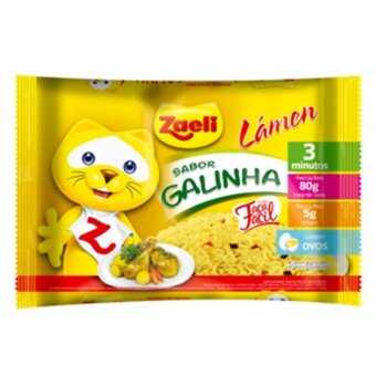Macarrão Instantâneo Zaeli Lámen Galinha Embalagem 85G