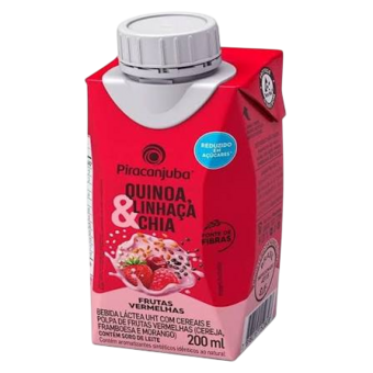 Bebida Láctea Piracanjuba Quinoa Linhaça Chia Zero Açúcar Frutas Vermelhas 200Ml