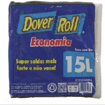 Saco De Lixo Dover Roll Econômico 15 Litros Rolo 20 Un