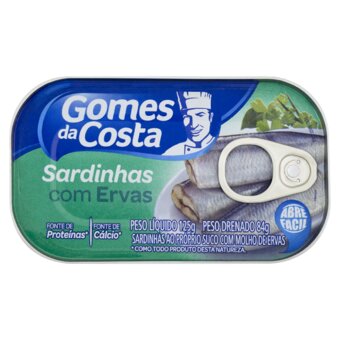 Sardinha Gomes Da Costa Ervas 125G