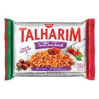 Macarrão Instantâneo Nissin Miojo Talharim Carne Com Tomate Embalagem 99G