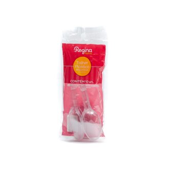 Colher Plástica Descartável Regina Refeição Cristal 10Un