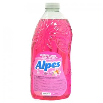 Desinfetante Pinho Alpes Floral Embalagem 2L