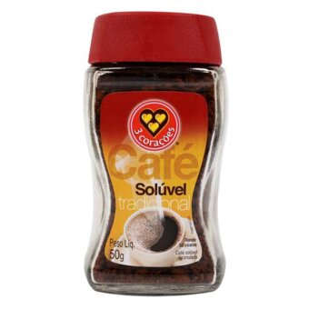 Café Solúvel 3 Corações Tradicional Vidro 50G