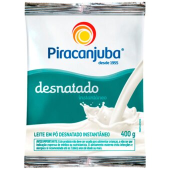 Leite Em Pó Piracanjuba Instantâneo Desnatado 400G