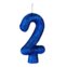 Vela De Aniversário Regina Cintilante Azul Nº2 Embalagem 1Un