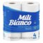 Papel Higiênico Mili Bianco Folha Simples Neutro Pacote 4 Rolos X 30M