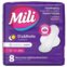 Absorvente Mili Dia e noite Suave 8un C/Abas