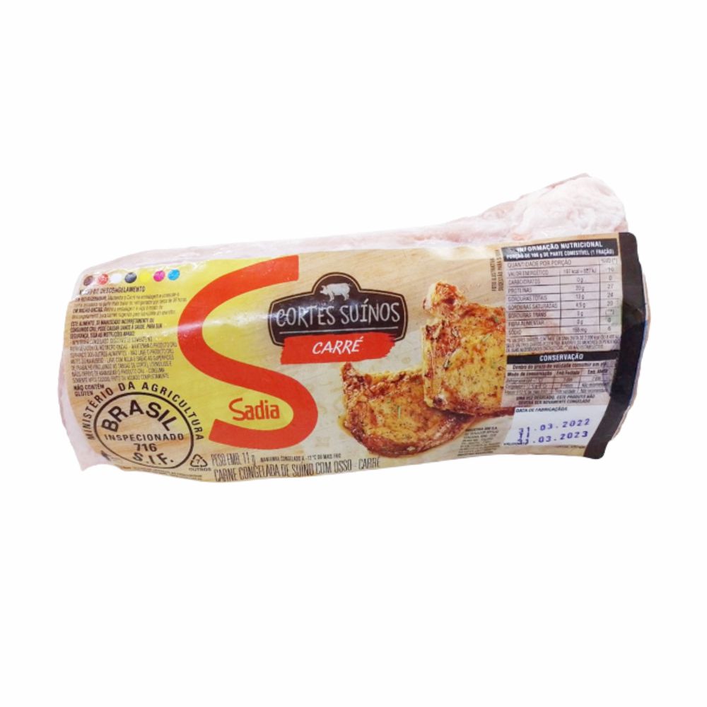 Carré Suíno Congelado Sadia Com Osso Kg é aqui na Arasuper Carré Suíno Congelado Sadia Com Osso Kg é aqui na Arasuper