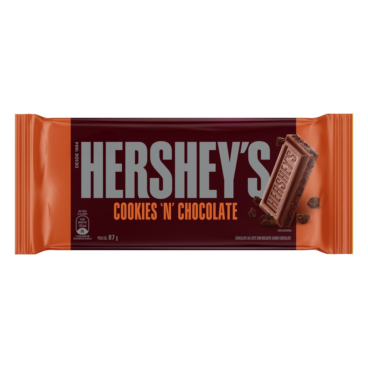 Barra De Chocolate Hershey'S Cookie N Chocolate 87G é aqui na Arasuper